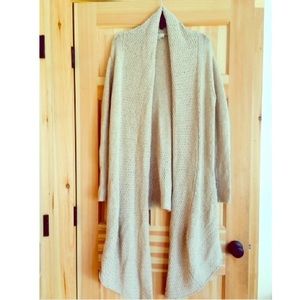 SILK & COTTON BLEND Long Sweater